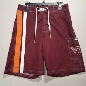Virginia Tech Mens Medium Swim Shorts Trunks Board Shorts Bathing Suit G-III